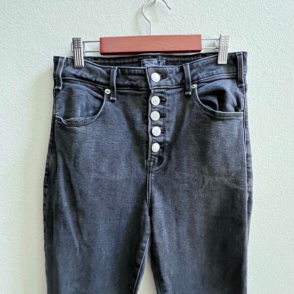 Abercrombie & Fitch Dark Blue Flare Jeans - Picture 3 of 10